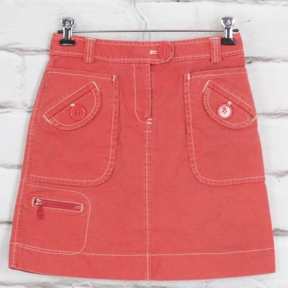 Sitwell Dresses & Skirts - Sitwell Pink Salmon Canvas Skirt Size 2